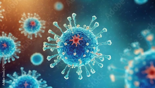 virus antibodies and viral infection under the microscope the body s immune defense antigens 3d illustration photo
