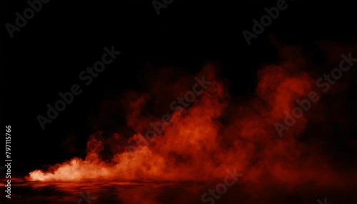colorful smoke on floor isolated black background misty fog effect texture overlays for text or space