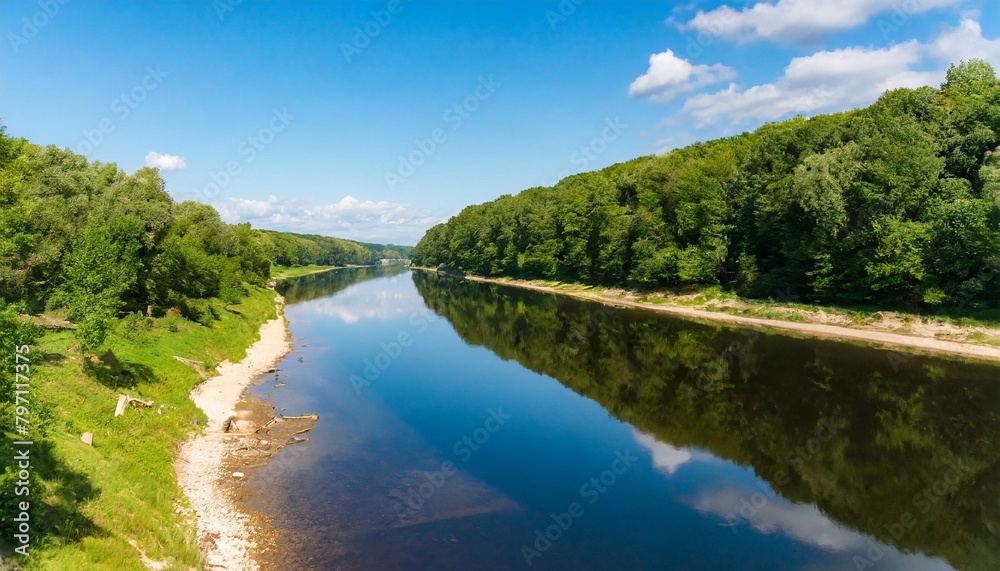 Fototapeta premium view of the river in summer