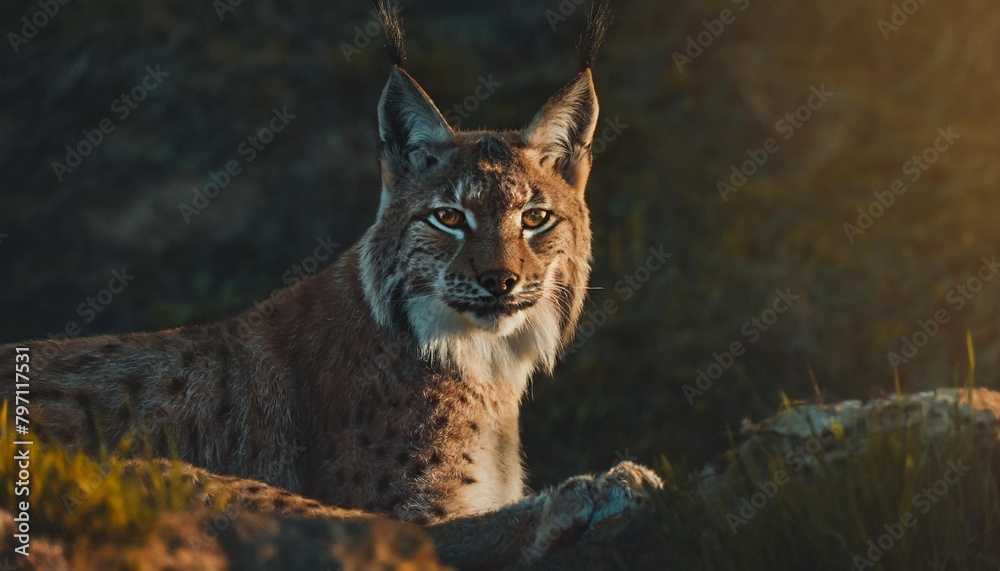 Fototapeta premium the iberian lynx lynx pardinus