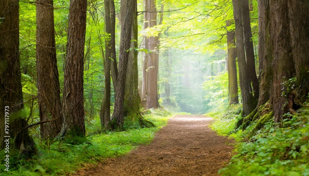 Fototapeta premium illustration of a fantasy forest created with generative ai