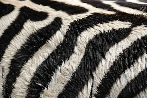 Close-up Texture of Zebra Fur