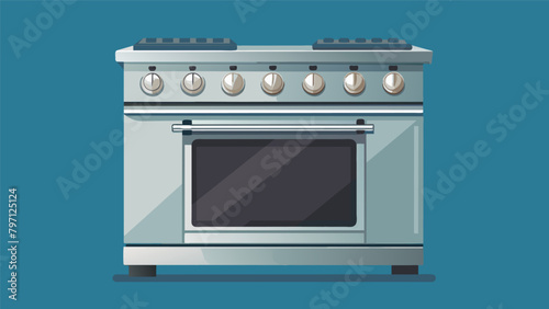 A topoftheline gas range featuring dual convection ovens powerful burners and a sleek stainless steel finish..