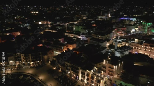 Wallpaper Mural Northern Cyprus, the Mediterranean Sea. Drone view of the harbor and the city of Girne. filming in the late evening Torontodigital.ca