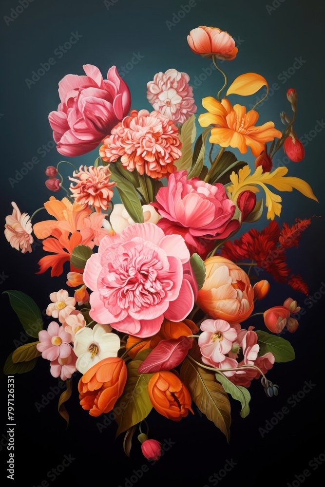 Flowers painting plant petal. Flowers painting plant petal.