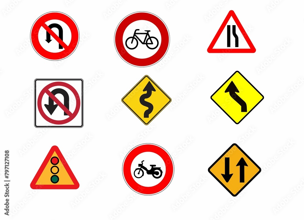 set of traffic signs set of traffic signs