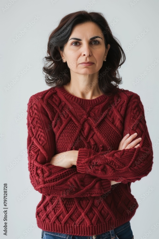Iranian woman sad sweater contemplation sweatshirt. Iranian woman sad sweater contemplation sweatshirt.
