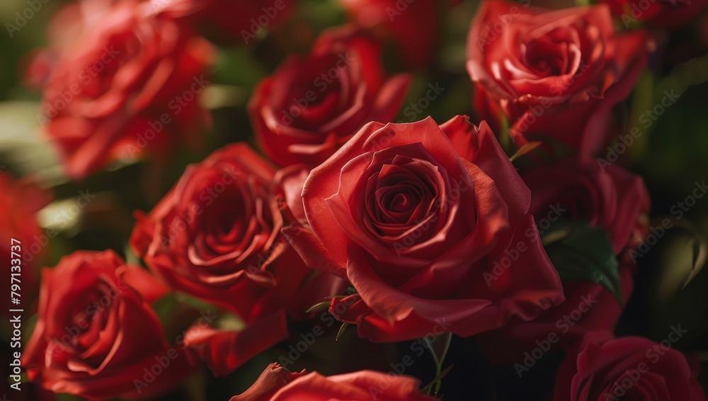 Elegant Red Roses in Soft Focus