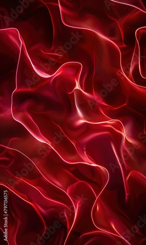 crimson red abstract background with fluid, organic forms, reminiscent of flowing lava or molten metal © Pic Hub