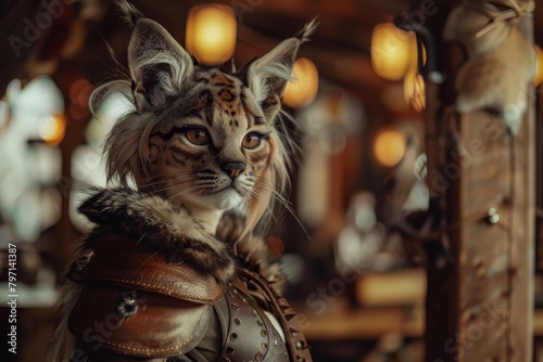 Fantasy character in a medieval setting photo