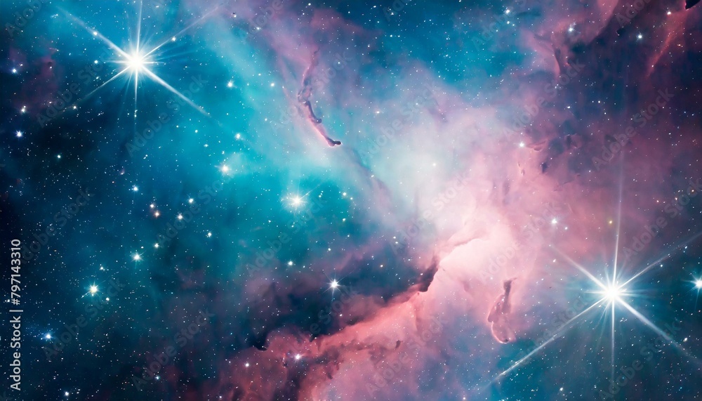 serene cosmic nebula with twinkling stars background