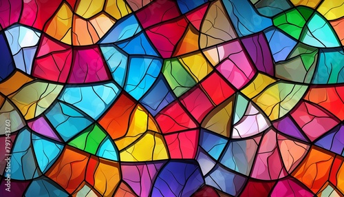 colorful stained window photo
