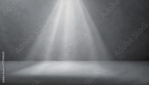 gray background for product presentation with beam of light photo