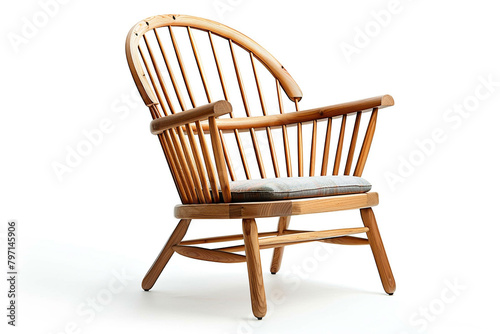 Contemporary Windsor chair with a white background.