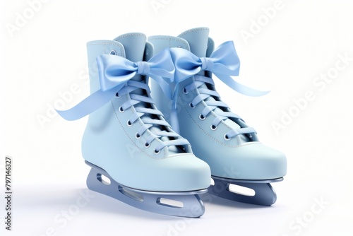Ice skating with laces clothing footwear apparel.