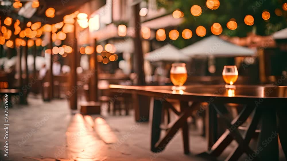 Two Glasses of Beer on Wooden Table Generative AI Two Glasses of Beer on Wooden Table Generative AI
