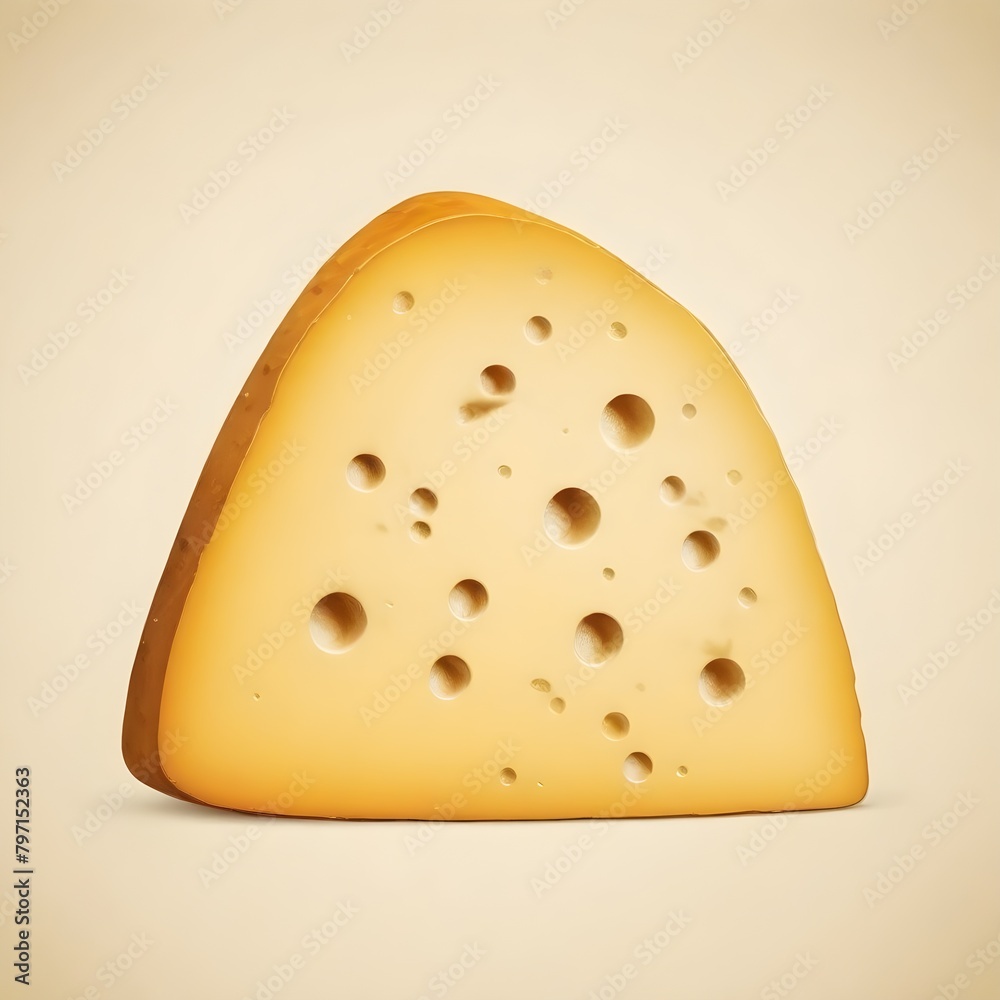 Yellow Cheese Piece Icon Symbol Digital Painting Illustration Background Graphic Food Design Yellow Cheese Piece Icon Symbol Digital Painting Illustration Background Graphic Food Design
