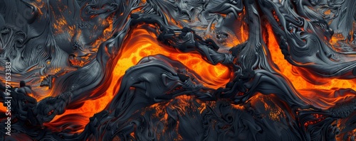 Lava-like abstract fluid art background