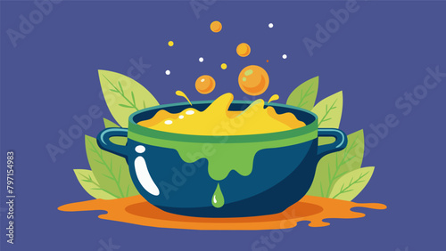 A pot of bubbling soap mixture is infused with a splash of rich olive oil adding a touch of luxury to an otherwise rustic and handmade process..