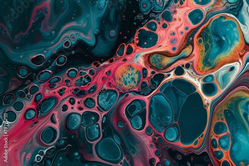 Abstract fluid art background with vibrant colors