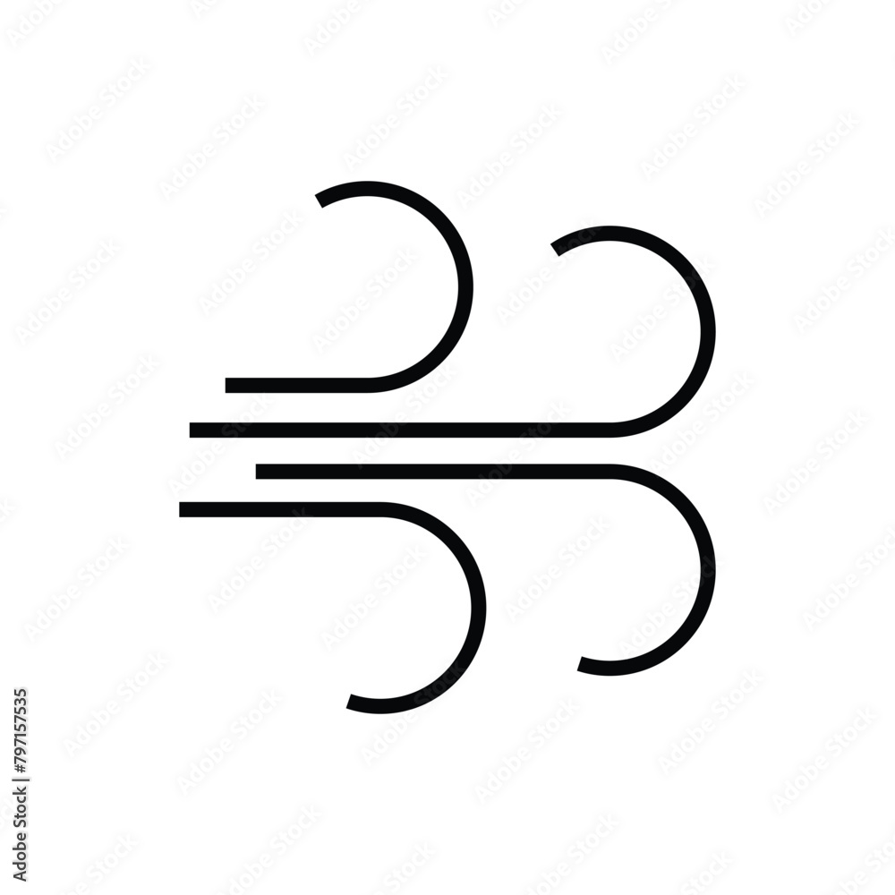 wind icon vector out line style wind icon vector out line style