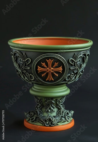 Elegant Decorative Bowl on a Dark Background