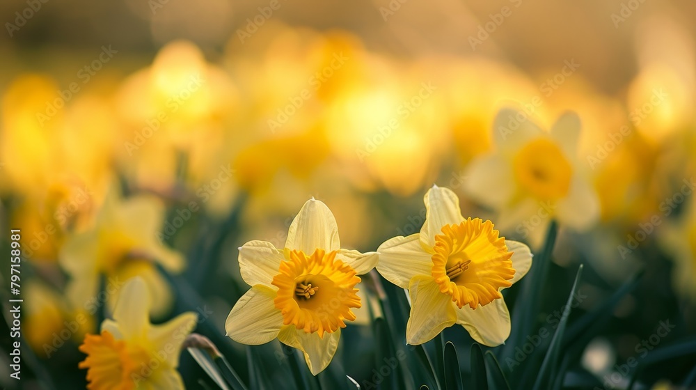 Golden Hour Daffodils in Bloom Golden Hour Daffodils in Bloom