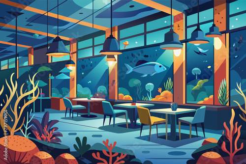 Picture yourself dining in an underwater restaurant with floortoceiling aquarium walls showcasing marine life