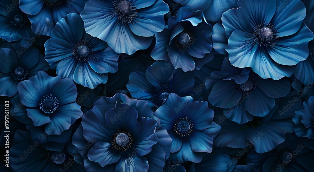 Blue flowers background Blue flowers background