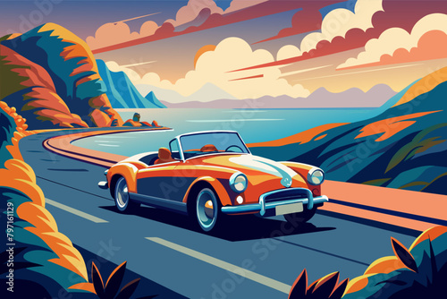 whisked away in a vintage convertible, cruising along scenic coastal roads with the wind in your hair