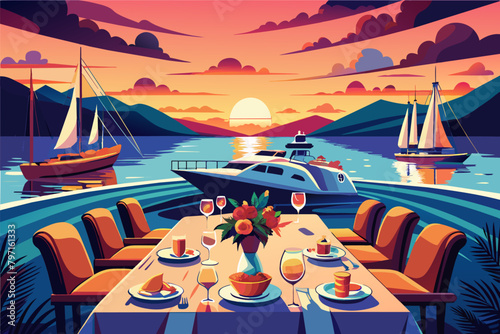 Imagine a sunset dinner cruise aboard a luxurious yacht, with gourmet cuisine and breathtaking views of the coastline