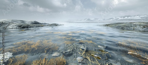 Intertidal Zone Revealed A D Rendered of Marine Biodiversity photo