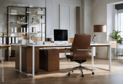 office brown modern White