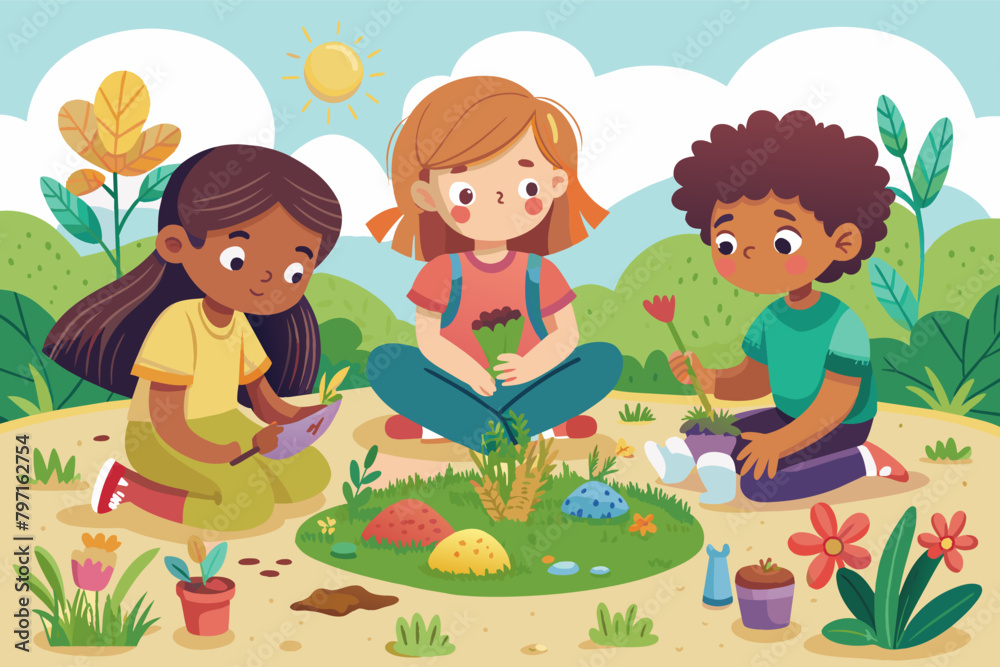 Envision kids sitting crosslegged in the garden, drawing pictures in the mud with their fingers and toes, their creations ephemeral masterpieces Envision kids sitting crosslegged in the garden, drawing pictures in the mud with their fingers and toes, their creations ephemeral masterpieces