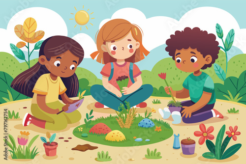 Envision kids sitting crosslegged in the garden, drawing pictures in the mud with their fingers and toes, their creations ephemeral masterpieces