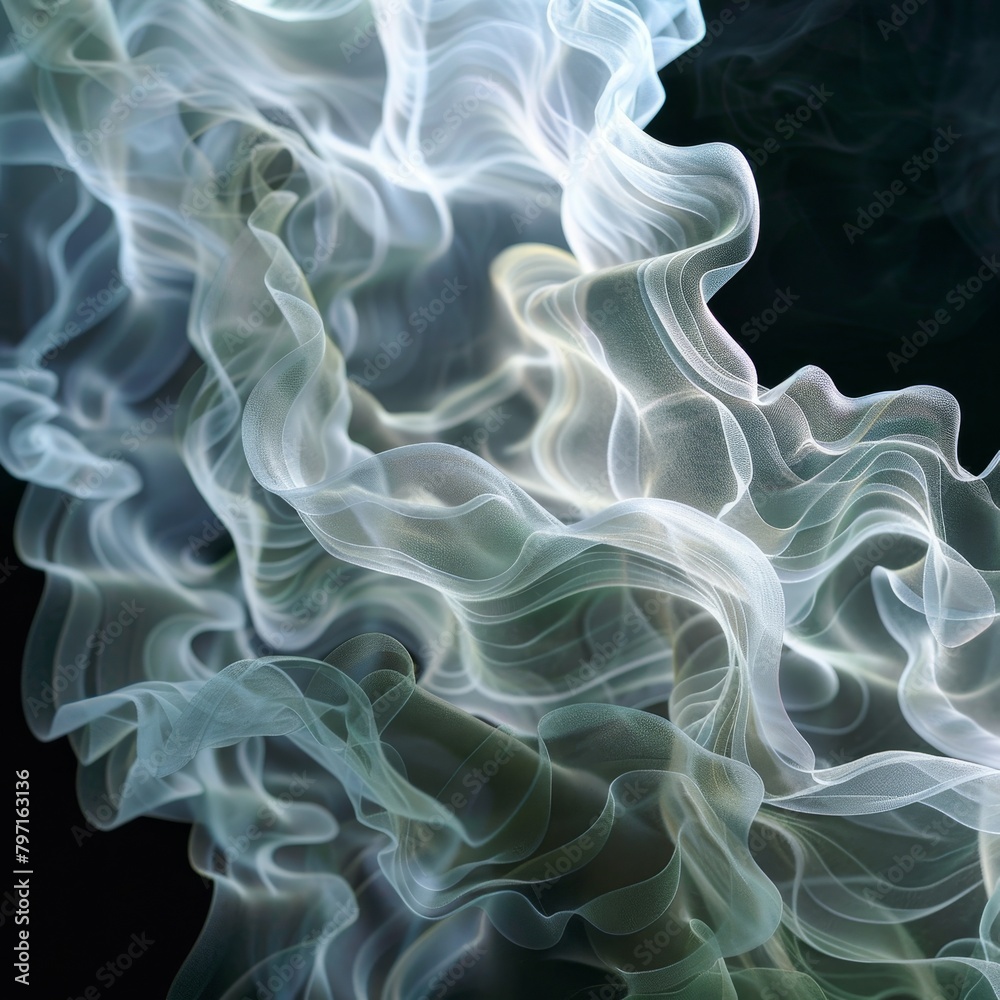 Fototapeta premium Abstract Smoke Art on Black Background