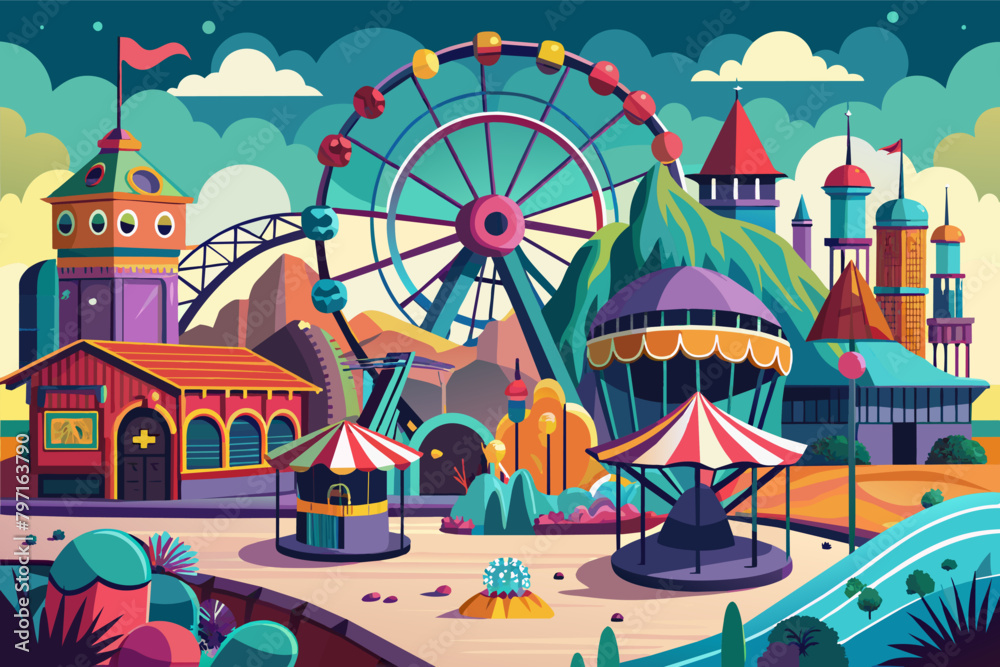 Dilapidated amusement parks and carnival rides, frozen in time and haunted by memories of joy and laughter Dilapidated amusement parks and carnival rides, frozen in time and haunted by memories of joy and laughter