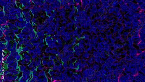 Distorted texture animated with 125 BPM beat - 3D Render