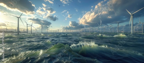 Tidal Energy Breakthrough A D Rendered Vision of Harnessing Waves for Power