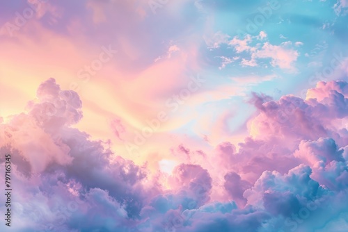 Sunset sky for background or sunrise sky and cloud at morning - generative ai