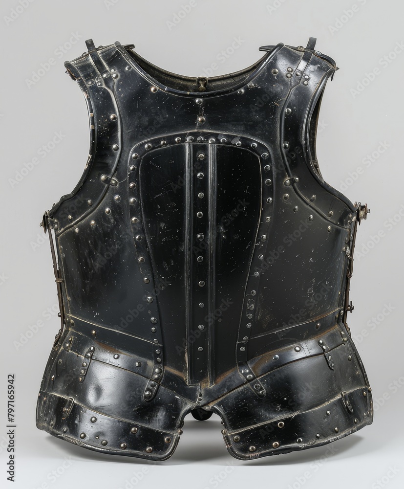 Medieval armor breastplate on display Medieval armor breastplate on display