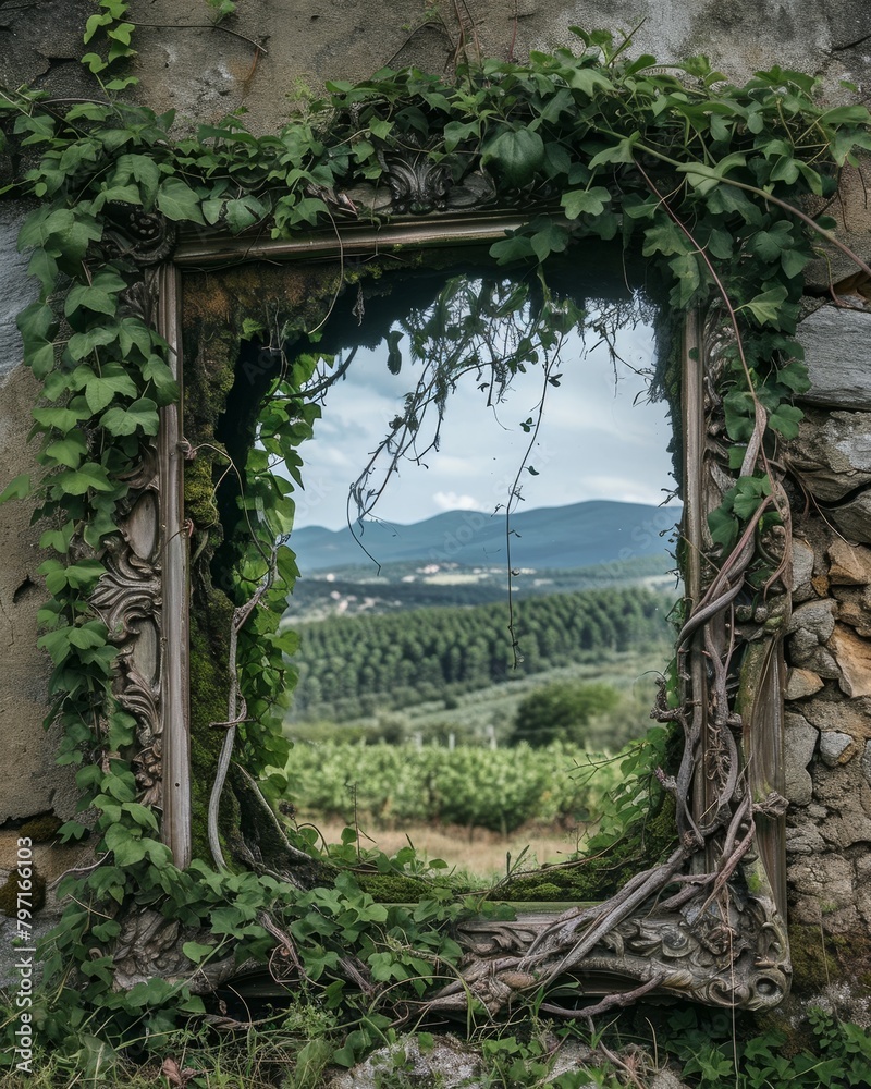 Nature Reclaims Abandoned Building Through Window Frame Nature Reclaims Abandoned Building Through Window Frame