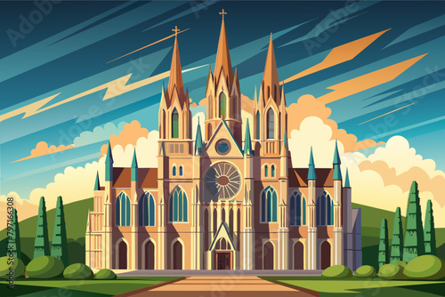 Intricate Gothic cathedrals