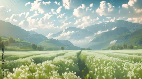 view of jasmine flower fields. 4k video photo