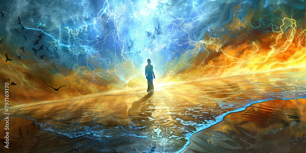 Illustrazione Stock Spiritual Renewal: Embracing God's Grace - A ...