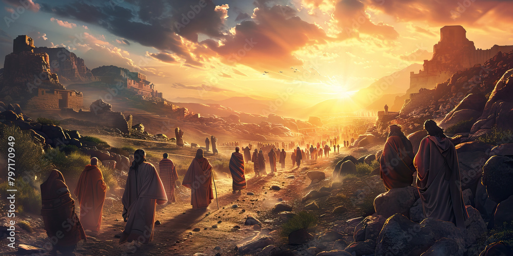 Path of Salvation: Following Christ's Example - Following the path of salvation laid out by Christ, where believers strive to emulate his life, teachings, and sacrifice