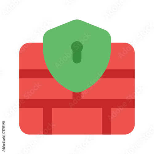 firewall flat icon