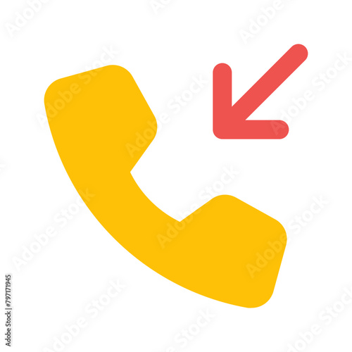 incoming call flat icon