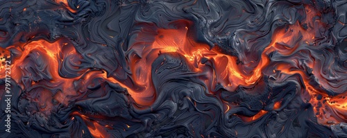 Volcanic lava flow texture abstract