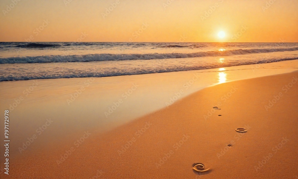 Relaxing at a Tranquil Tropical Beach During Sunset Relaxing at a Tranquil Tropical Beach During Sunset
